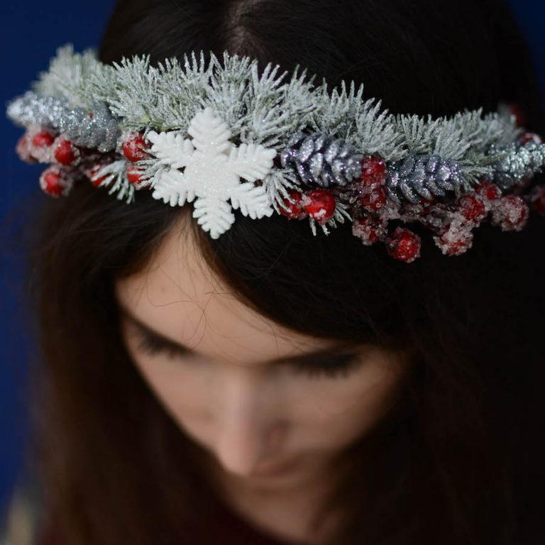 Weihnachtliches Headpiece Tutorial